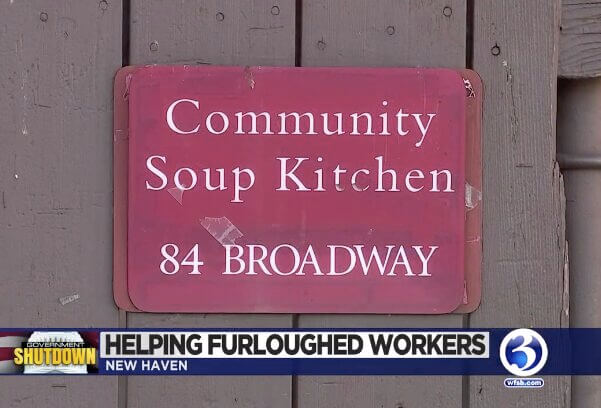 Screenshot from Video about Community Soup Kitchen of New Haven serving Furloughed Employees