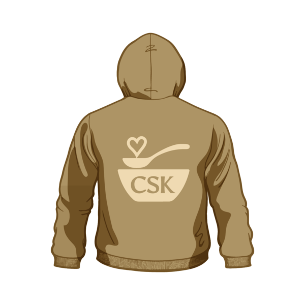 CSK hoodie, icon logo, tan