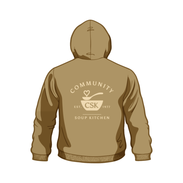 CSK hoodie, full logo, tan