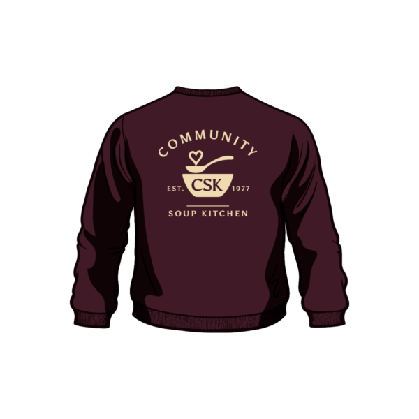 CSK Crewneck Sweatshirt, full CSK logo, maroon