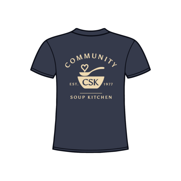 CSK T-shirt, rear, full logo, blue