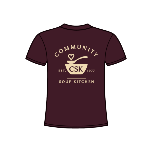 CSK T-shirt, rear, full logo, maroon