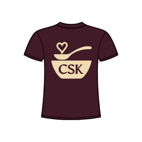 CSK T-shirt, rear, icon logo, maroon