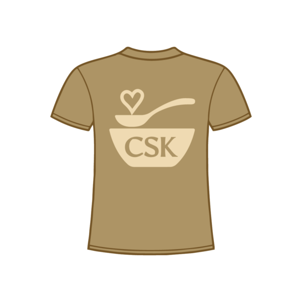 CSK T-shirt, rear, icon logo, tan